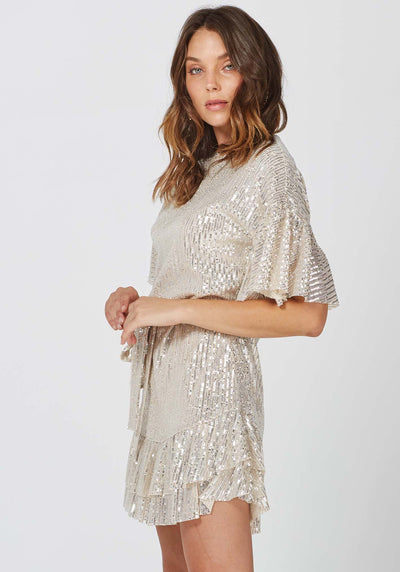 Hereafter Dress Sequin Party Dress by Three of Something Sydney Australia