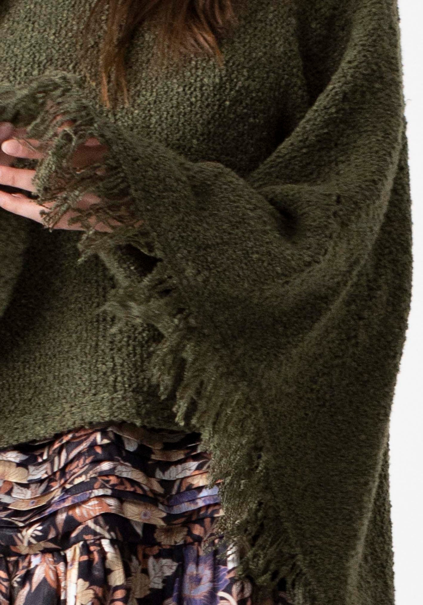 Uptown Fringed Poncho | Women's Knit Poncho Australia